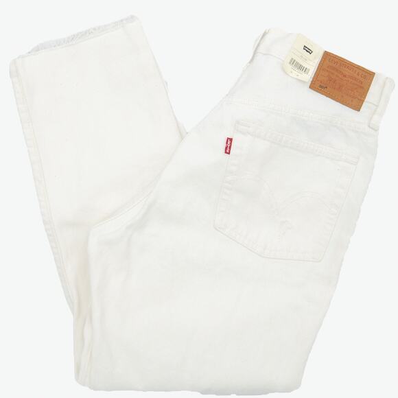 Levi's 501 Original Off White High Rise Straight Leg Jeans Size 28 - Picture 3 of 8